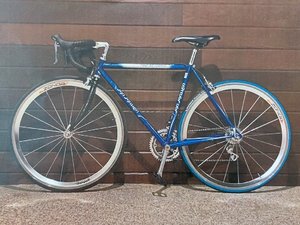Rower marki Jan Janssen koloru niebiesko-białego.
