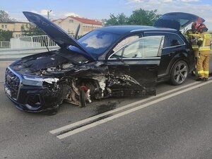 Uszkodzony pojazd marki Audi